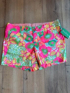Lilly Pulitzer Neon Pink Floral Print Shorts